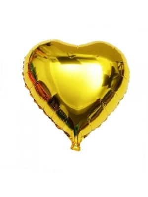 Kalp Balon Folyo Sarı 60 cm 24 inç