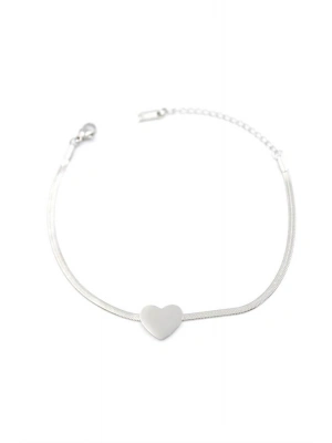 Kalp Bileklik - Gümüş