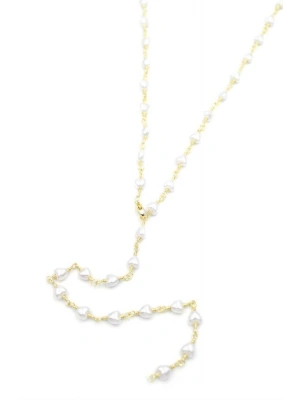 Kalp İncili Y Kolye - Altın