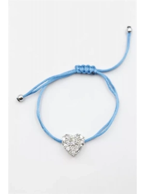 Kalp İp Bileklik - Turkuaz