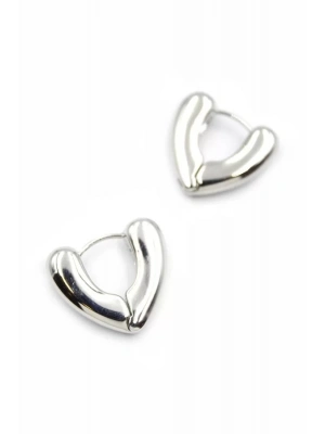 Kalp Küpe - Gümüş