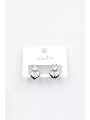 Kalp Küpe - Gümüş