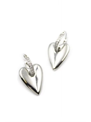 Kalp Küpe - Gümüş