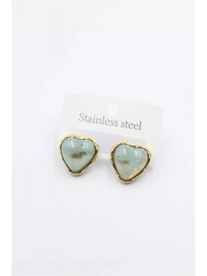 Kalp Küpe - Turkuaz