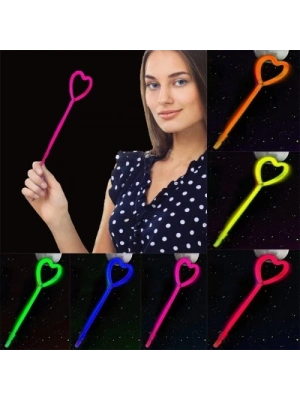 Kalp Şekili Glow Çubuk Seti 6 Adet