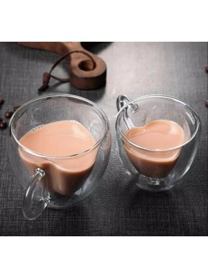 Kalp Şeklinde Cam Bardak