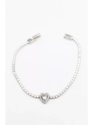Kalp Su Yolu Bileklik - Gümüş