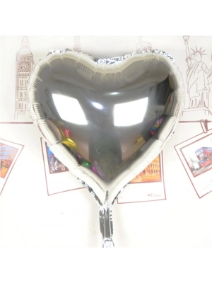 Kalp Uçan Balon Folyo Mor 80 Cm 32 İnç