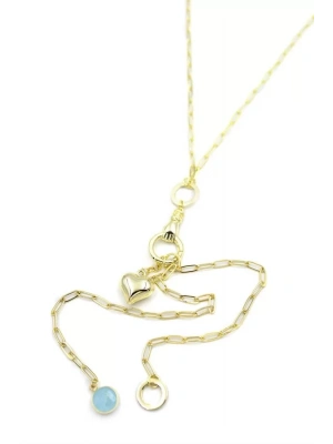 Kalp Y Kolye - Altın