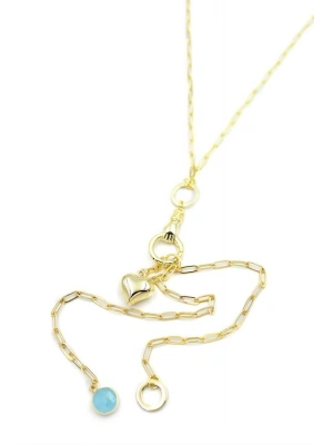 Kalp Y Kolye - Altın