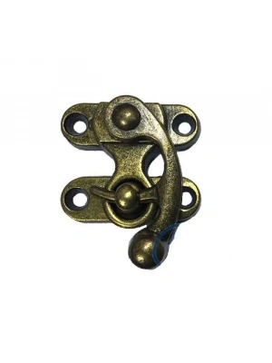 Kancalı Yay Gözü, Ahşap Kutu Klipsi - Küçük, Antik, 100 Adet