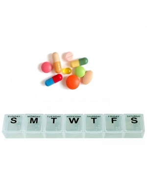 Kapaklı Haftalık İlaç Kutusu