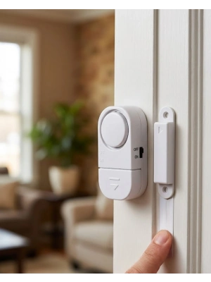Kapı Alarmı Pencere Sensörü 90 dB Sesli Güvenlik Sistemi Kolay Montajlı