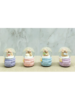 Kapibara Tasarımlı Işıklı Kar Küresi