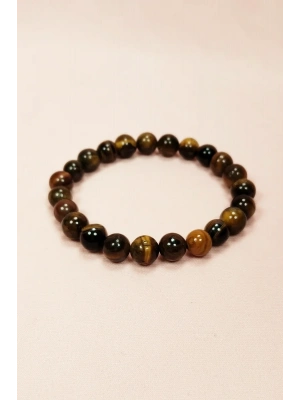 Kaplan Gözü Doğal Taş Bileklik Kutulu