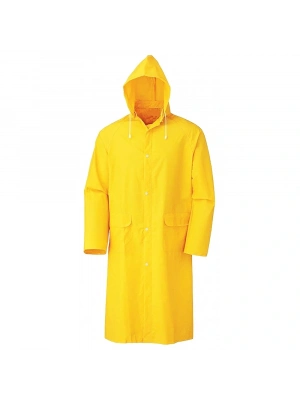 Kapşonlu Cepli Lüx Yağmurluk Sarı - Standart Beden 2xl