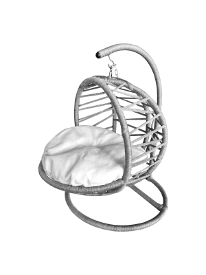 Karamel Pet Kedi Hamağı Minderli Kedi Salıncağı 40*42 cm-62 cm Gri