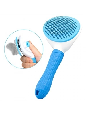 Karamel Pet Kendini Temizleyen Tuşlu Kedi Köpek Tarağı Mavi  10 x 20 cm