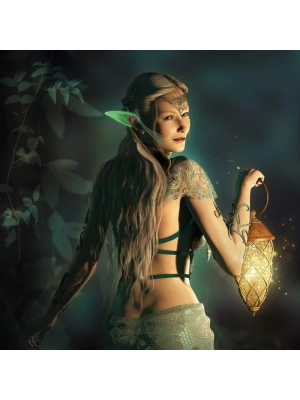 Karanlıkta Yanan Fosforlu Lateks Elf Kulağı - 1 Çift