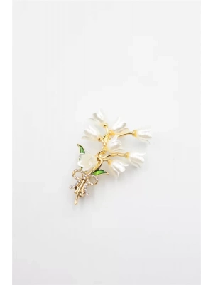 Kardelen Broş - Altın