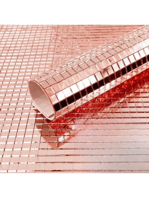 ®  Kare Bronz Cam Mozaik Fayans Çıkartmaları El İşi Kare Cam Fayans Kendinden Yapışkanlı Aynalı Dekor Panel 30x30 Cm