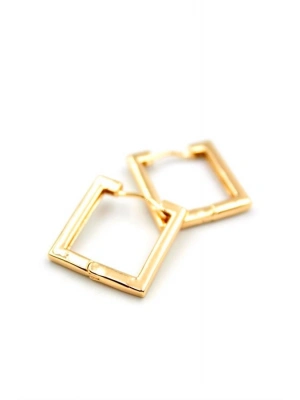 Kare Halka Küpe - Altın