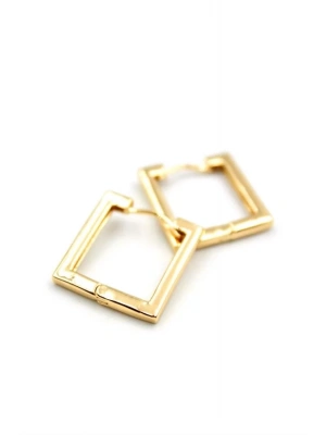 Kare Halka Küpe - Altın