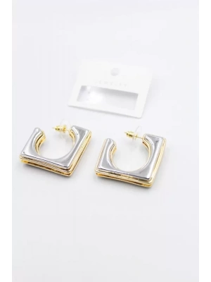 Kare Halka Küpe - ÇOK RENKLİ