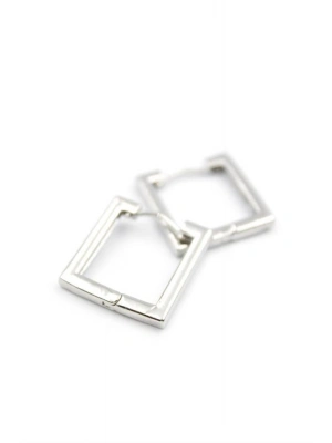 Kare Halka Küpe - Gümüş
