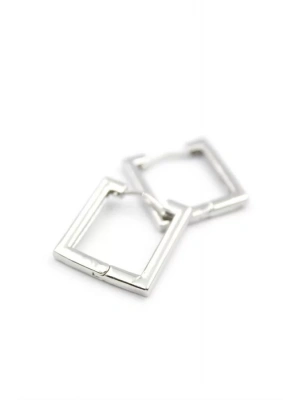 Kare Halka Küpe - Gümüş