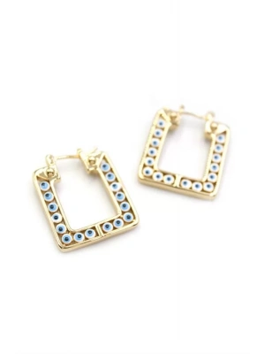 Kare Nazar Küpe - Altın