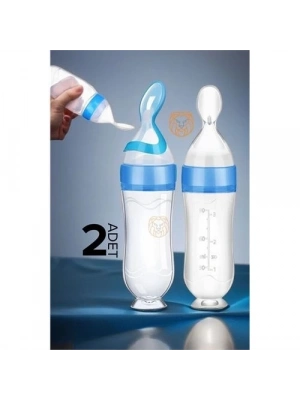 Kaşıklı Bebek Mama Besleyici Silikon Littloo 2 ADET