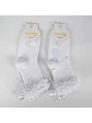 Katamino Ayçıl Aks. Kız Soket Çorap K22230 Beyaz