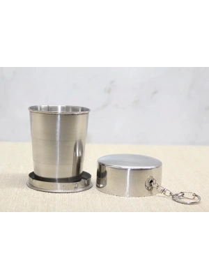 Katlanabilir Tekli Paslanmaz Çelik Shot Bardak Alk3935