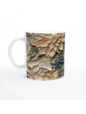 Katmanlı Renk Geçişli Yapraklı Kupa Bardak