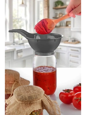 Kavanoz Hunisi - Konserve Reçel Hunisi Geniş Ağızlı - Saplı