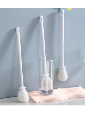 ® Kavanoz ve Biberon Yıkama Fırçası Silikon Beyaz