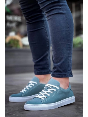 KB-122    Bebe Mavi Süet Yüksek Taban Bağcıklı Günlük Erkek Ayakkabı