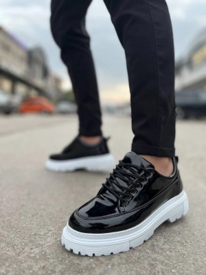 KB-702  Siyah Rugan Günlük Erkek Ayakkabı