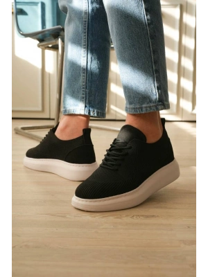 KB-M101  Siyah Triko Bağcıklı Günlük Erkek Ayakkabı