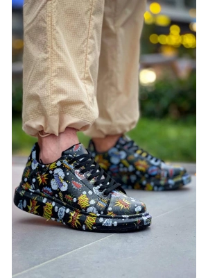 KB-X500   Siyah Boom  Bağcıklı  Günlük Erkek  Ayakkabı