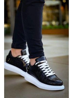 KB047   SİYAH Crocodile Günlük Erkek  Ayakkabı