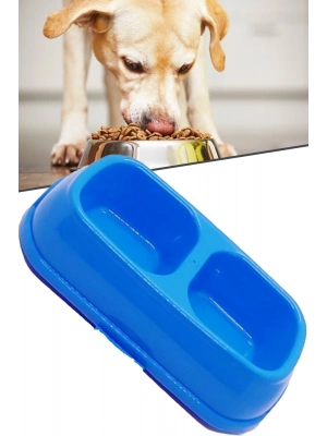 Kedi - Köpek Mama Ve Su Kabı 2 Bölmeli  Büyük Boy