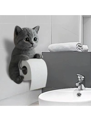 Kedi Tasarımlı Tuvalet Kağıtlığı