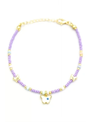 Kelebek Boncuk Bileklik - Mor