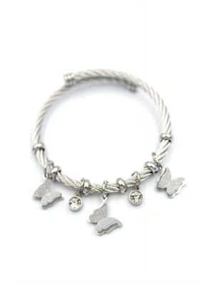 Kelebek Charm Bilezik - Gümüş