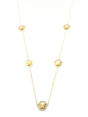 Kelebek Kolye - 90 cm - Altın