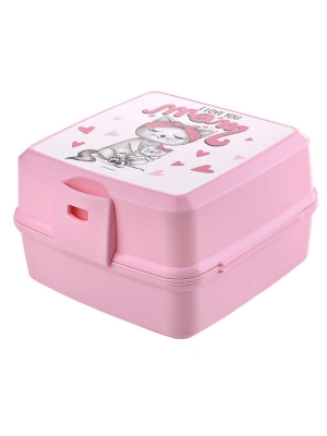 ®  Kendiliğinden Kaşık Çatallı Beslenme Kutusu 4 Bölmeli Çocuk Beslenme Kabı Saklama Kutusu