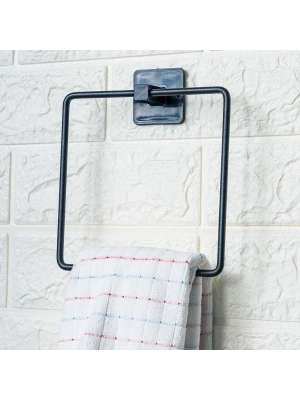 ®  Kendiliğinden Yapışkanlı Siyah Paslanmaz Metal Kare Havluluk
