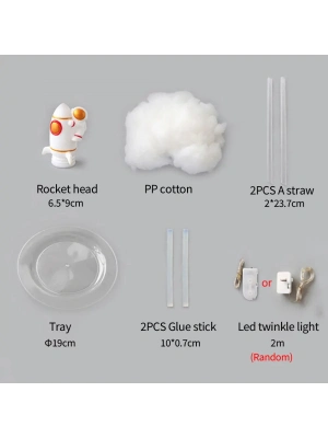 Kendin Yap Uçan Astronot Tasarımlı Gece Lambası